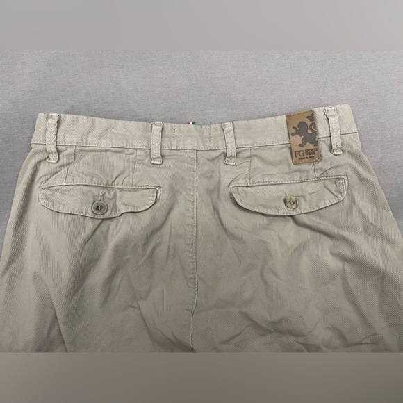 Fusaro gold trousers made in Italy size 46 or 10 US - Picture 6 of 6